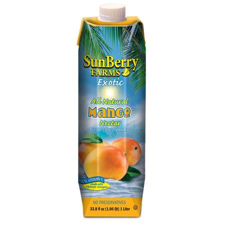 SUNBERRY FARMS Mango Nectar 25% Juice 33.8 fl. oz., PK12 004129-1